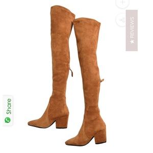 Goodnight Macaroon Tan “Marlo” Over the Knee Boots